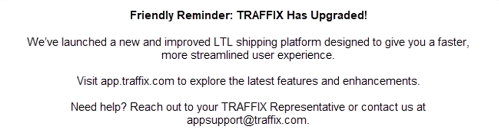 Traffix message